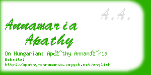 annamaria apathy business card